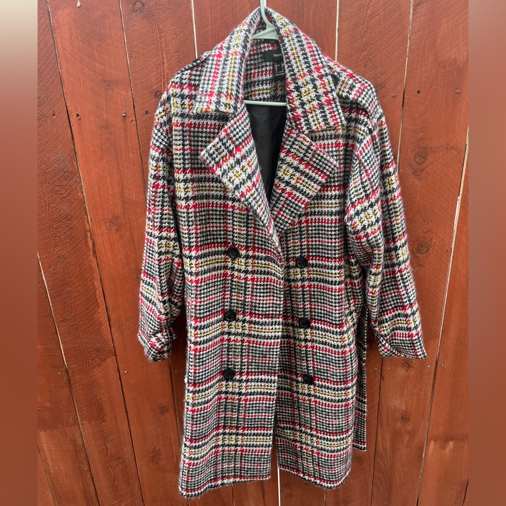 Long plaid coat